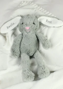 Personalised Memento Company Grey Bunny Rabbit Soft Toy
