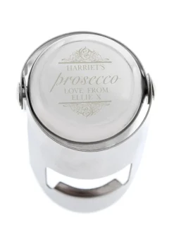 Personalised Memento Company Silver Prosecco Bottle Stopper