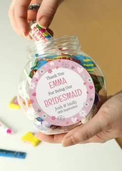 Personalised Memento Company Bridesmaid Sweet Jar