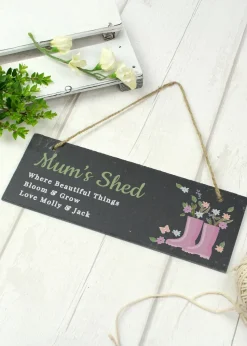 Personalised Memento Company Garden Black Slate Sign