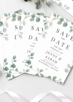 Personalised Memento Company Botanical Wedding Save the Dates Pack of 36