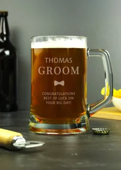 Personalised Memento Company White The Snowman Let it Snow Gold Handed Mug