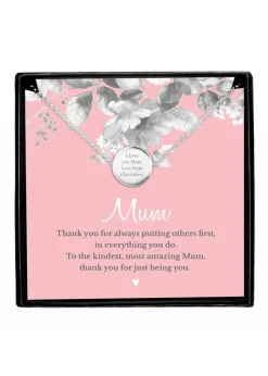 Personalised Memento Company Mum Sentiment Silver Tone Necklace & Box