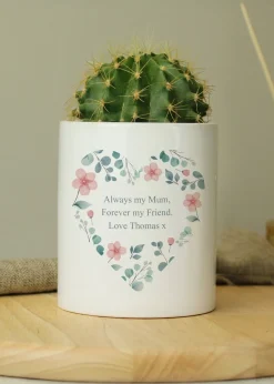 Personalised Memento Company Wood Botanical Leaves Certificate Holder