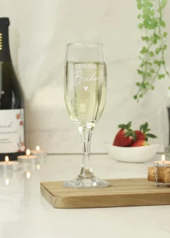 Personalised Memento Company Bride Flute Glass
