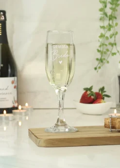 Personalised Memento Company Bride Flute Glass
