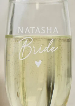 Personalised Memento Company Bride Flute Glass