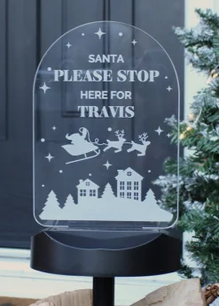 Personalised Memento Company Black Christmas Outdoor Solar Light