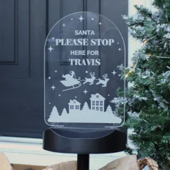 Personalised Memento Company Black Christmas Outdoor Solar Light