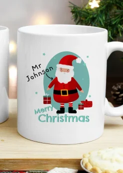 Personalised Memento Company White Mr Claus Christmas Mug