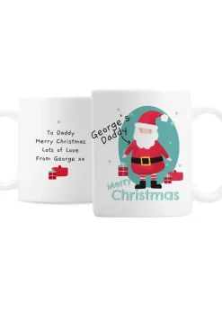 Personalised Memento Company White Mr Claus Christmas Mug