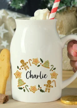 Personalised Memento Company White Christmas Milk Jug