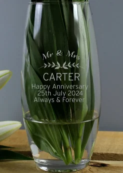 Personalised Memento Company Clear Botanical LED Glass Jar