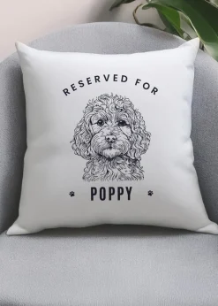 Personalised Memento Company Cockapoo White Cushion