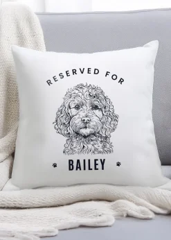 Personalised Memento Company Cockapoo White Cushion