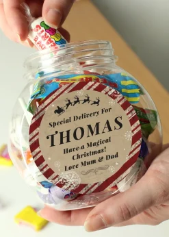 Personalised Memento Company Clear Special Delivery Sweet Jar