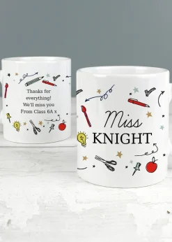 Personalised Memento Company White School Teachers Mug