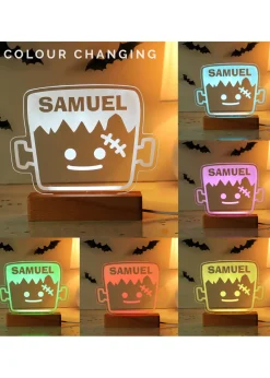 Personalised Memento Company Brown Frankenstein Wooden LED Light