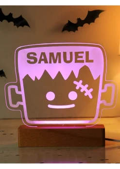 Personalised Memento Company Brown Frankenstein Wooden LED Light