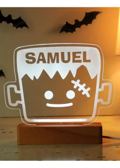 Personalised Memento Company Brown Frankenstein Wooden LED Light