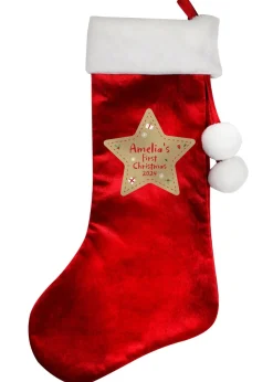 Personalised Memento Company Red First Christmas Stocking
