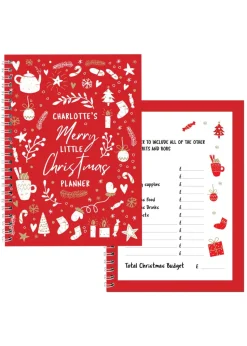Personalised Memento Company Red Christmas A5 Planner