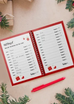 Personalised Memento Company Red Christmas A5 Planner