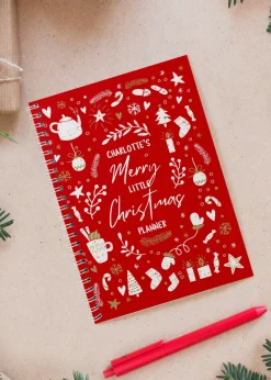 Personalised Memento Company Red Christmas A5 Planner