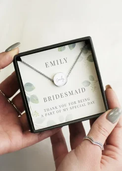 Personalised Memento Company Botanical Sentiment Tone Necklace and Box