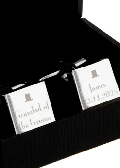 Personalised Memento Company Decorative Wedding Any Role Square Cufflinks