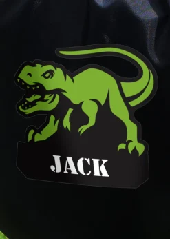 Personalised Memento Company Black Dinosaur Kit Bag