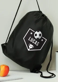 Personalised Memento Company Black Football Kit Bag