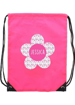 Personalised Memento Company Pink Flower Kit Bag