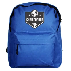 Personalised Memento Company Blue Football Backpack