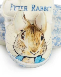 Peter Rabbit Kids Character Face Velcro Loafer Slippers (4 - 10 Younger)