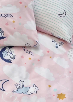 Peter Rabbit™ Sleepy Head Abstract Duvet Cover Set Pink