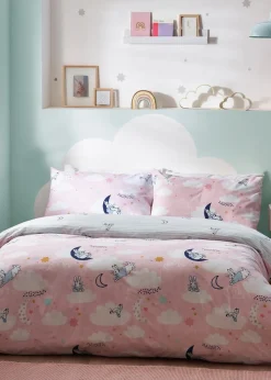 Peter Rabbit™ Sleepy Head Abstract Duvet Cover Set Pink