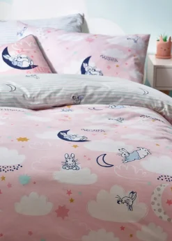 Peter Rabbit™ Sleepy Head Abstract Duvet Cover Set Pink
