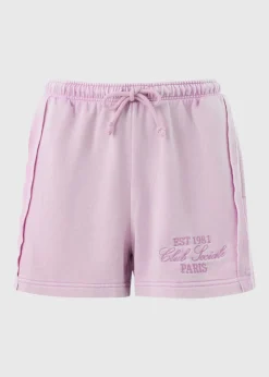 Pink Acid Wash Co Ord Shorts
