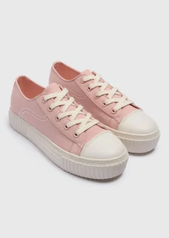 Pink Canvas Trainers