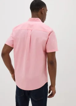 Pink Chambray Short Sleeve Oxford Shirt