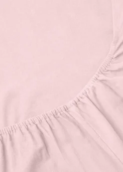 Pink Cotton Deep Fitted Bed Sheet (180 Thread Count)