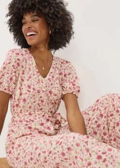 Pink Floral Jumpsuit