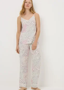 Pink Floral Patchwork Cami Pyjama Set