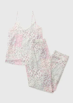 Pink Floral Patchwork Cami Pyjama Set