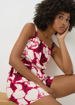 Pink Floral Playsuit