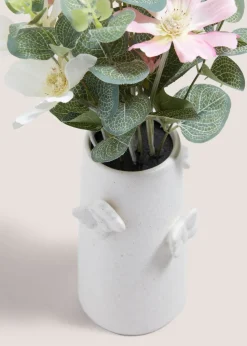 Pink Flower In Bufferfly Vase