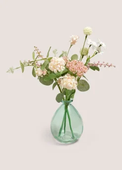 Pink Flowers In A Glass Vase