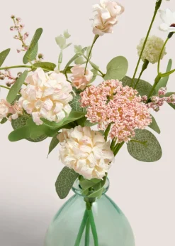 Pink Flowers In A Glass Vase