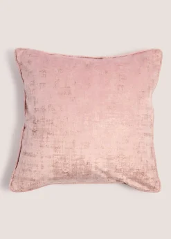Pink Foiled Velvet Pillow